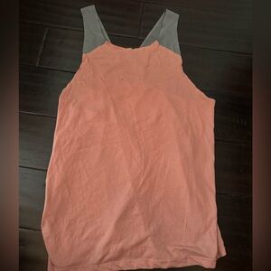 Nike Peach and Gray Women's Dri Fit Tank Top
